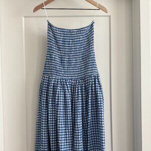 Anthropologie/Maeve Strapless Smocked Midi Dress (medium)